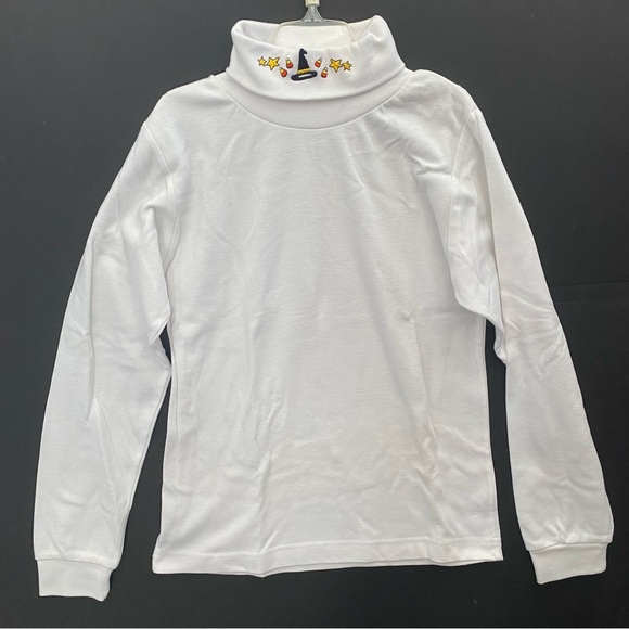 Palettes Other - Palettes Halloween Turtleneck Top w/ Witches Hat Embroidery Patch Girl’s Vintage